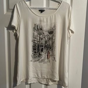 RW&CO printed mixed media tee. Side XL. Barely worn